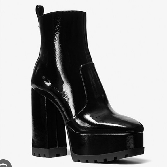 New Michael Kors Enya Platform faux patent leather boots - Picture 14 of 14